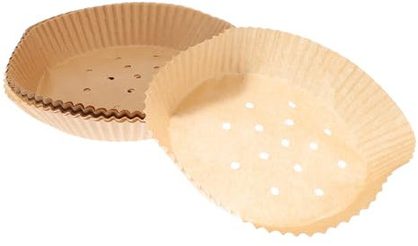 Airfryer Papiereinlagen 50 Stück Papier mit Griff, Khaki