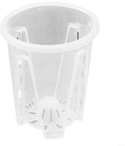 Gdfnmogo Pots de fleurs rigides en plastique transparent pour orchidées avec trous de drainage pour orchidées, plantes grasses et plantes d'intérieur (10 cm)