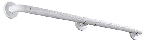WLCNYL Handlauf-Set für Treppen, aus weißem Edelstahl, für Treppen im Innen- und Außenbereich, Geländer für behinderte ältere Menschen, Kinder, Badezimmer, Bargriff, Wandmontage, 120 cm (4 Fuß)