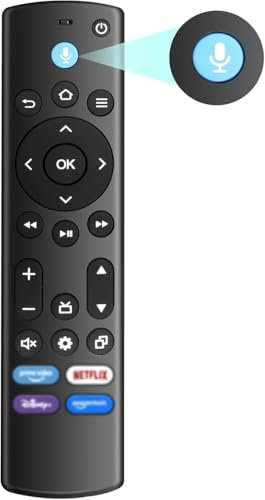 Ersatz Fernbedienung mit Sprachfunktion Passend für Smart TVs Stick (3. Gen & 2. Gen & Lite), Passend für Smart TVs Cube (1. Gen & 2. Gen)