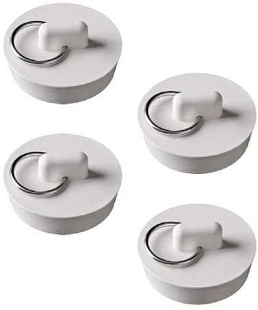Paquete de 4 tapones de baño, tapón de drenaje de goma para fregadero de cocina con anillo para colgar, cubierta de tapón de drenaje universal para bañera, cocina y baño, 50-55 mm