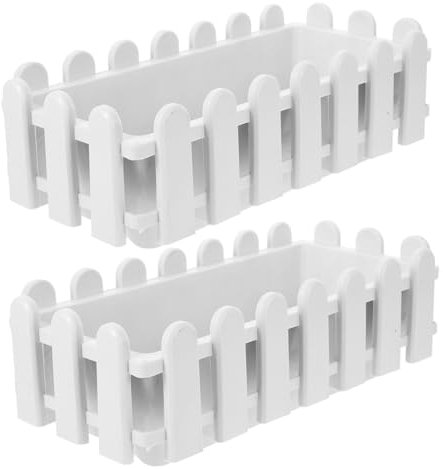 CIMAXIC Jardineras Rectangulares Grandes para Exteriores Jardineras para Ventanas para Suculentas