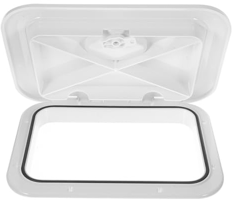 OFFIGAM Boat Hatch 10-5/8x14-3/4 White ABS Rubber Deck Access Cover | Rv Deck Access Hatch, Inspection Hatch with Cover, Uv-resistant and Rugged Design for Interior Use