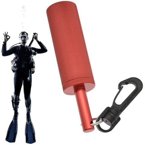 Rassel, Unterwasser-Shaker, Aluminiumlegierung mit Clip, Geräuschmacher, Signalglocke, Tauchstock, Unterwasser-Kommunikationsgerät