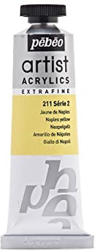 Pébéo 907211 Beaux-Arts Artiste Acrylique Extra Fine 1 Tube Jaune de Naples 37 ml