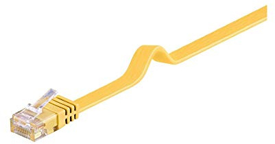 Goobay 96402 CAT 6 Flach-Patchkabel, U/UTP, Gelb
