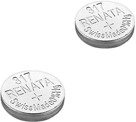 Renata Batteria per orologio da polso, realizzata in Svizzera, batteria all'ossido di argento, priva di mercurio, 1,55 V, lunga durata, 2 pezzi
