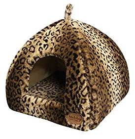 Nobby Höhle eckig Alanis, Leopard braun, 40 x 40 x 35 cm