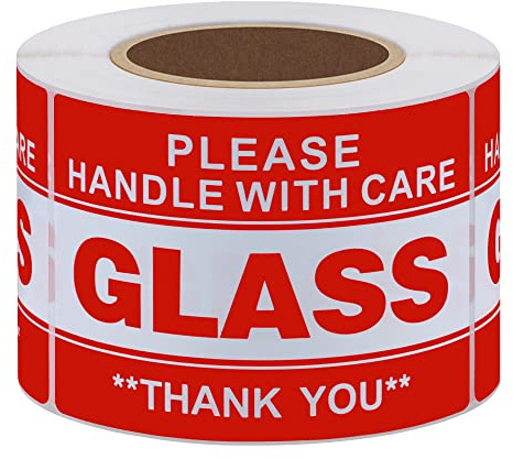 hybsk 5,1 cm 7,6 cm Griff mit Care Thank You Glas Aufkleber selbstklebend Label 300 Pro Rolle