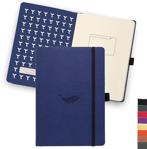 Dingbats* - Tierwelt Notizbuch A5 Kariert - Hardcover aus veganem Leder für Arbeit, Reisen, Uni - mit elastischem Verschlussband