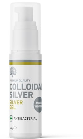 Nature’s Greatest Secret Colloidal Silver Multi-Purpose Gel 98% – Travel Size Pump, Bergamot, Amber Colloidal Silver – On-the-Go Hygiene – 50 g