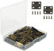 VIPMOON 50 Pcs Mini Hinges with Screws, Small Hinges for Wooden Boxes, Bronze Mini Hinge for Jewelry Box, Cabinet, DIY Crafts