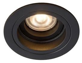 Lucide EMBED - Einbaustrahler - Ø 9,1 cm - 1xGU10 - Schwarz, 9.1 x 9.1 x 3.7 cm