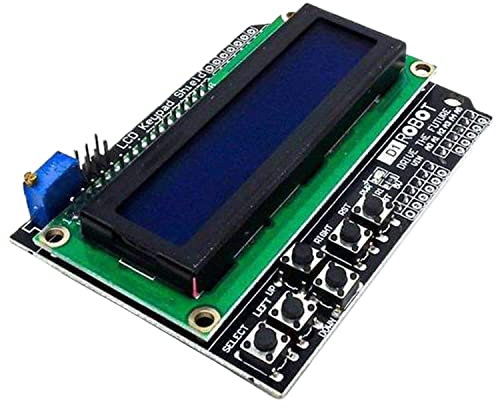 AZDelivery HD44780 LCD Keypad Shield 16x2 LCD1602 I2C Display Modul 2x16 Zeichen (mit Blauem Hintergrund und Weißen Zeichen) kompatibel mit Arduino inklusive E-Book!