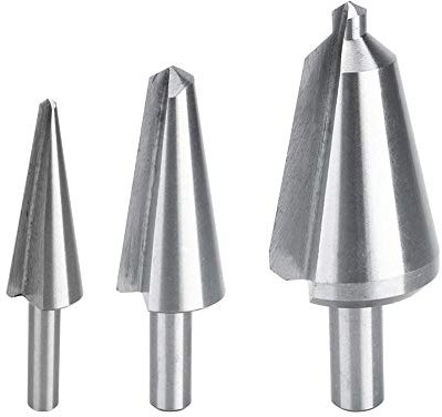 3tlg HSS Stufenbohrer Satz, 16-30,5 mm / 5-20 mm / 3-14 mm Konusbohrer Kegelbohrer für Edelstahl Metall Holz Kunststoff