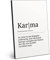 ARTFAVES® Worterklärung Karma (WC) | Definition Bild schwarz-Weiss als Geschenk | Holzschild mit Spruch zum Thema Bad/Badezimmer/WC/Toilette/witzig