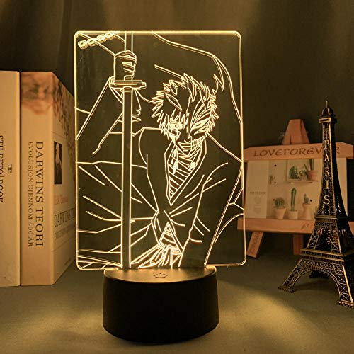 Anime Bleiche 3D Licht für Wohnkultur Nachtlicht Geburtstagsgeschenk LED Illusion Licht Bleach Manga-7 Farben Keine Fernbedienung
