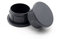 Enkotrade Lot de 4 bouchons de protection anthracite - 24 x 20 mm - Trou de perçage de 20 mm de diamètre - Capuchons en plastique de qualité supérieure