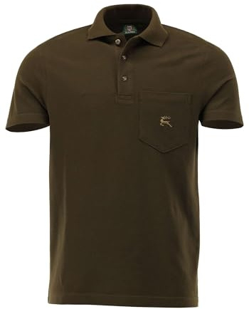 OS Trachten Herren Poloshirt Kurzarm Jagdshirt mit Polokragen Balun