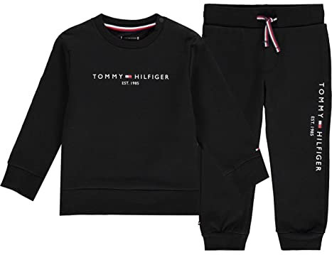 Tommy Hilfiger Baby Jogginganzug Stretch, Schwarz (Black), 0-3 Monate
