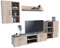 MATKAM Wohnwand Dedal, Schrankwand Wohnzimmer Modern, Wohnzimmerschrank mit Fernsehtisch Komplett Möbel (Sonoma Eiche)