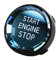 Auto-Innenraum-Schalterabdeckung, Kristall, One-Key-Motor-Start-Stopp-Knopf-Aufkleber, für BMW-3/5-Serie E70 E90 E60, Schwarz