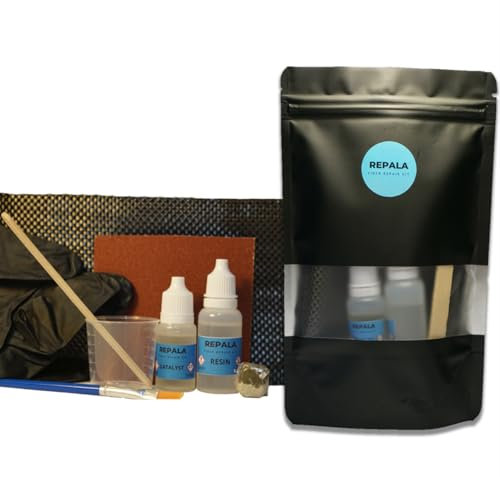 Kit de Réparation Fibre de Carbone, Verre et Résine Époxy Transparente | Pour Padel et Raquettes