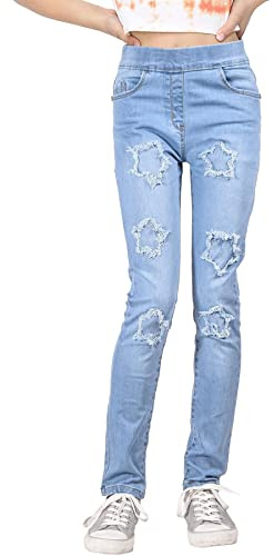 A2Z 4 Kids Girls Stretch Denim Ripped Flared Jeans Bell Bottom Jeggings Set | Comfort Trendy Fashion Trousers Casual Daily Outfit Kids Ages 5 to 13 Years