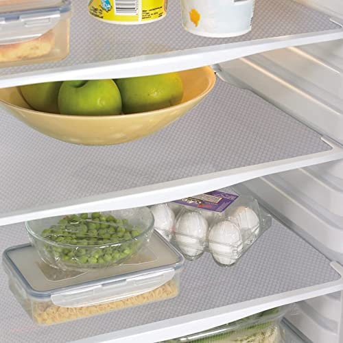 Aiosscd 7PCS Shelf Mats Refrigerator Liners Washable Refrigerator Pads Fridge Mats Drawer Placemats Home Kitchen Gadgets Accessories Organization for Top Freezer(White)