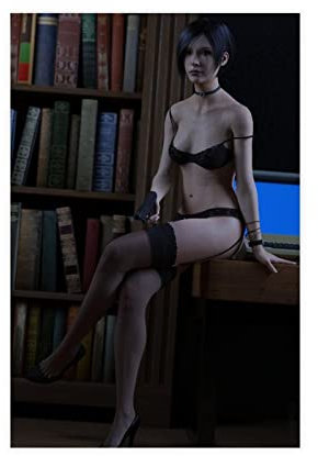FISH DRAGATE Ada Wong Gaming-Poster 6 Leinwand-Poster, Wandkunst, Dekoration, Bild, Gemälde für Wohnzimmer, Schlafzimmer, Dekoration, Rahmen-Stil, 50 x 75 cm