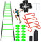 Fußball Trainingsset Koordinationsleiter Fussball Trainingszubehör mit 6m Trainingsleiter 12 Kegel,4 Agility Hürden, Widerstand Fallschirm,für Training, Fußball, Basketball, Sportler