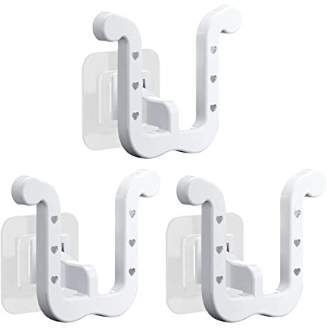 NIBESSER Porta Ciabatte da Muro Adesivo Portascarpe da Appendere Salvaspazio Bagno Cucina Scarpiera Autoadesiva a Parete Verticale per Pantofole Impermeabile Traspirante(Bianco,3 Pezzi)