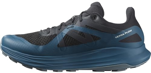 Salomon Ultra Flow Gore Tex Herren Trail-Laufschuhe, Outdoor-bereit, Dämpfung von der Straße bis auf die Trails, Gemischtes Gelände, Black, 47 1/3