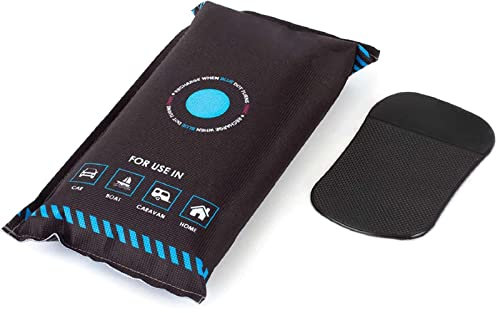 NTEK Car Dehumidifier Bags Reusable, Silica Gel Moisture Absorber Bag And Dashboard Mounting Anti-slip Mat, Automotive Reusable Moisture Absorber Bag (2, 1 kg)