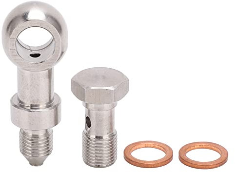 Yctze Hohlschrauben-Set M10 X 1,0 Edelstahl für Öl und Kraftstoffeinspritzdüsen für Kraftfahrzeuge, Banjo-Adapter-Armaturen, Banjo-Armatur, Banjo-Unterlegscheiben-Armaturen-Set,