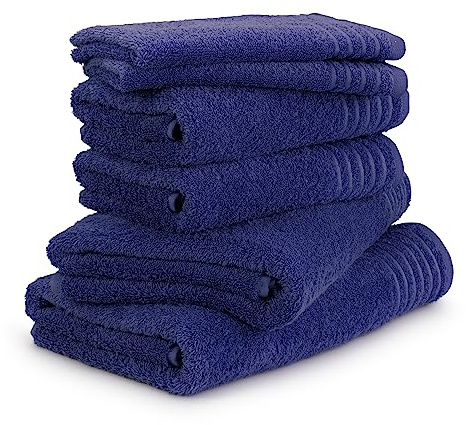 Möve Handtuchset New Classic 6-TLG Handtücher - 2X 30x50 cm + 2X 50x100 cm + 2x67x140 cm, 100% Baumwolle, deep sea