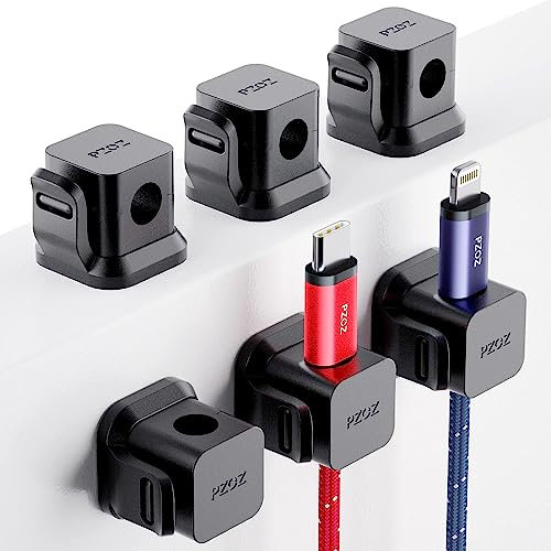 PZOZ 6 Pezzi Clip per Cavi, Organizer per la Gestione dei Cavi, Organizer a Clip per Cavo, per Cavi di Alimentazione e Cavi per Accessori di Ricarica, Cavo per Mouse, PC, Ufficio e Casa