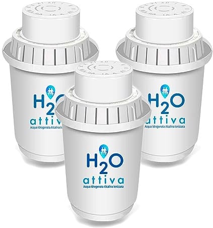 Filtro Originale a 7 Stadi per Caraffa Filtrante H20 Attiva | 400 Litri di Capacità Filtrante | Genera Acqua Idrogenata Alcalina Ionizzata Purificata Naturalmente e Micro-Strutturata (3)
