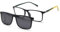 kachawoo Magnetische Clip-on Sonnenbrille Polarisierte Quadratische Sonnenbrille Männer Frauen Fahren Brillen (black yellow frame)