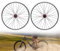 XUEMANSHOP Laufrad 29 Zoll Fahrrad Vorne+ Hinten, mit Doppelten Sechs-Loch-Scheibenbremsen Ausgestattet für 7, 8, 9, 10, 11 und 12S Kassetten Geeignet (Rote Naben)