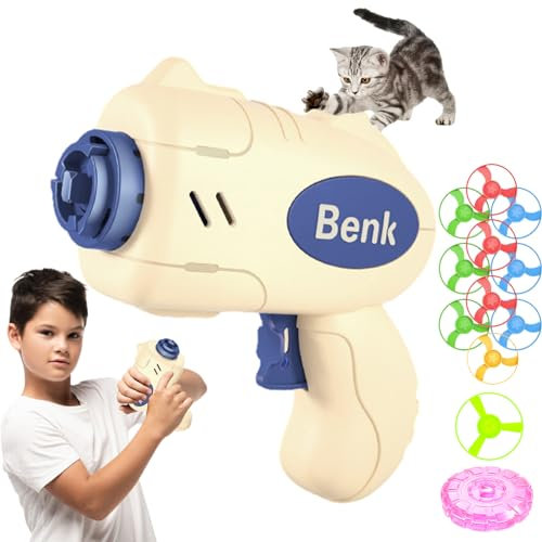 Kasmole Lance-roquettes à Disque Volant | STEM Toy Catching Game Disc Flyer Jeu de Poursuite,Soucoupe de Lanceur Interactive, Jouets d'apprentissage Polyvalents pour Animaux de Compagnie