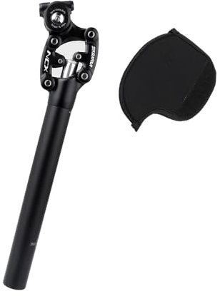 SR Suntour SP12 NCX Federsattelstütze mit Schutzabdeckung, 31,6 x 350 mm, Schwarz