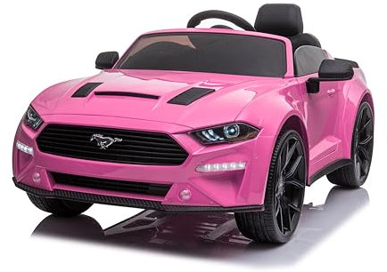 FINOOS Kinderauto Ford GT-500 24V Kinder Elektroauto 2,4GHz Fernbedienung 2-6 Jahre (Rosa)