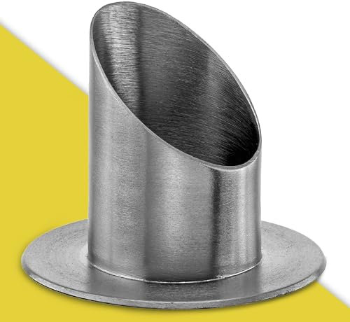 WikaKerzen Kerzenleuchter für Kerzen - Kerzenständer in Silber & Gold gebürstetem Messing Metall - Kerzenhalter für Kommunionkerze (Silber, Ø 4 cm)