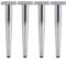SZLXJMFL Silber Möbelfüße, Mobelbeine Metall 4 Stück Tischbeine Grundhöhe: 10-72cm Konisch Fernsehschrank Beine Sofasfüße Sockelfuß Schränke Möbelfüsse Galvanischer Mit Schrauben-40cm/15.7in
