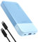 JUOVI Portable Power Bank 10000mAh, 35W High-Speed portables Ladegerät mit 2 USB-C and 1 USB-A, PD 3.0 QC 4.0 Externe Schnelllade-Akkupack für iPhone 16/15 Modelle, MacBook, iPad, J2601 (Blau)