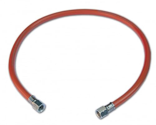 Gasschlauch Druckregler Druckminderer Manometer Gasgrill 50mbar 3 Größen (Gasschlauch 80 cm)