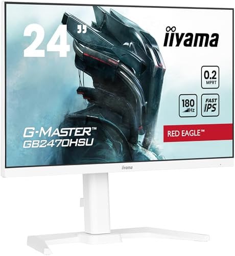 iiyama G-Master GB2470HSU-W6 23.8 Fast IPS FullHD 180Hz 0.2 ms USB-A Altavoces Altura Ajustable