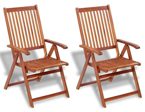 Primal Internet GmbH Premium Gartenstühle klappbar Holz | 2er Set oder 4er Set | Wetterfeste Stühle massiv für Garten, Terrasse & Balkon (2)