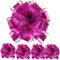 We Moment Zone Lot de 5 Nœuds à Tirer en Ruban, Grands Nœuds Rubans pour Cadeaux Paniers Arrangements Voitures de Mariage Anniversaire Décorations de Fête - Rose